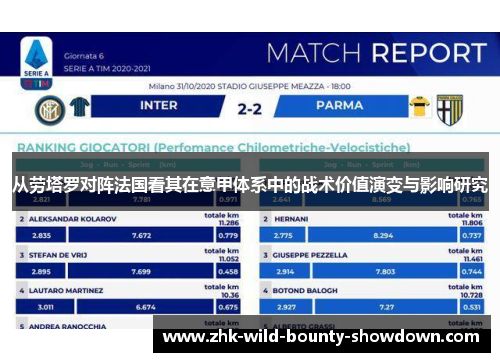 从劳塔罗对阵法国看其在意甲体系中的战术价值演变与影响研究